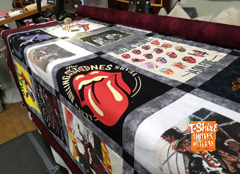 T-shirt quilt on machine